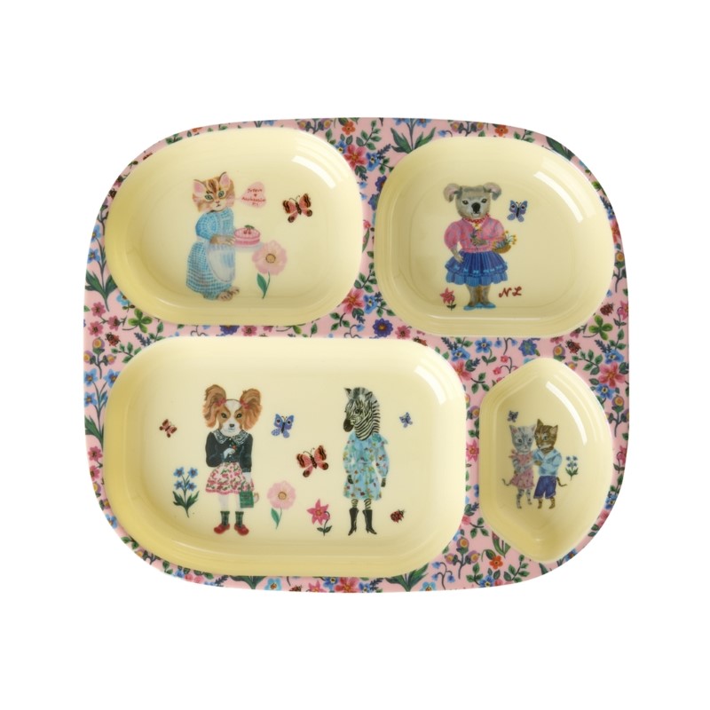 rice &  Nathalie Lete  kids 4 Room plate/Pink